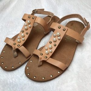 SEYCHELLES GLADIATOR T-STRAP THONG SANDALS size 9